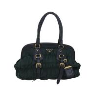 Prada Vintage Pre-owned Tyg prada-vskor Green, Dam