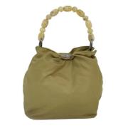 Dior Vintage Pre-owned Nylon handvskor Beige, Dam