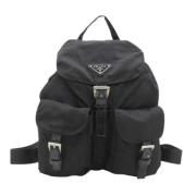 Prada Vintage Pre-owned Nylon ryggsckar Black, Dam