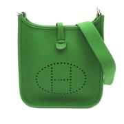 Hermès Vintage Pre-owned Laeder crossbodyvskor Green, Dam