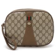 Gucci Vintage Pre-owned Canvas kuvertvskor Beige, Dam