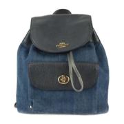 Coach Pre-owned Pre-owned Denim ryggsckar Blue, Dam