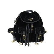 Prada Vintage Pre-owned Tyg ryggsckar Black, Dam