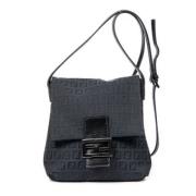 Fendi Vintage Pre-owned Canvas axelremsvskor Black, Dam