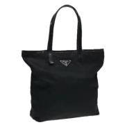 Prada Vintage Pre-owned Nylon totevskor Black, Dam