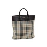 Burberry Vintage Pre-owned Canvas handvskor Beige, Dam