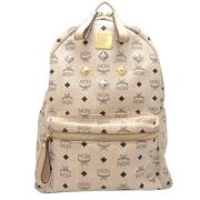 Prada Vintage Pre-owned Canvas ryggsckar Beige, Dam