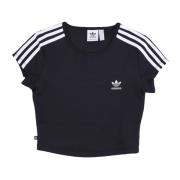 Adidas Svart Crop Tee med Logo Black, Dam