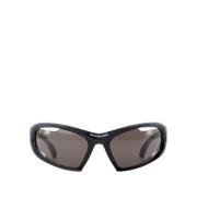 Balenciaga Svarta Acetatsolglasögon - Stiligt Modell Black, Unisex