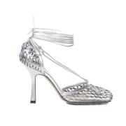 Bottega Veneta High Heel Sandals White, Dam