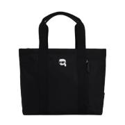 Karl Lagerfeld Ikonik Tote Nylon Grande - Svart Axelväska Black, Dam