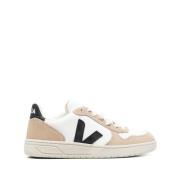 Veja Kromfri Läder Sneakers i Vit/Svart/Sahara Beige, Herr