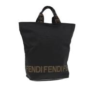 Fendi Vintage Pre-owned Nylon handvskor Black, Dam