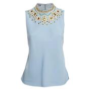 Moschino Pre-Owned Pre-owned Tyg toppar Blue, Dam