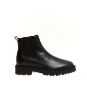 Hogan Svarta Läder Ankelboots Aw23 Black, Dam