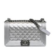 Chanel Vintage Pre-owned Laeder axelremsvskor Gray, Dam