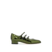 Carel Metallic Mary Jane Skor Green, Dam