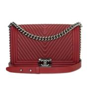 Chanel Vintage Pre-owned Tyg chanel-vskor Red, Dam