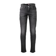 Tommy Hilfiger Svarta Bomull Slim Fit Jeans Black, Herr