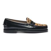 Sebago Vild Kvinna Leopardtryck Skor Black, Dam