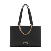 Love Moschino Stilig PU-väska Black, Dam