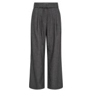 MOS Mosh Mörkgrå Zenia Wide Leg Byxor Gray, Dam