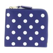 Comme des Garçons Plånbok med Polka Dot Mönster och Dragkedja Blue, He...