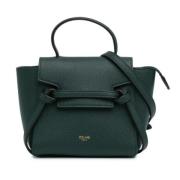 Celine Vintage Pre-owned Laeder handvskor Green, Dam