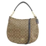 Coach Pre-owned Pre-owned Canvas handvskor Brown, Dam