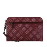 Bottega Veneta Vintage Pre-owned Laeder kuvertvskor Purple, Dam