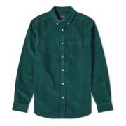 Portuguese Flannel Grön Corduroy Skjorta med Urea Knappar Green, Herr