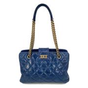 Chanel Vintage Pre-owned Laeder chanel-vskor Blue, Dam