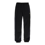 Carhartt Wip Borstad Bomull Joggers med Elastisk Midja Black, Herr