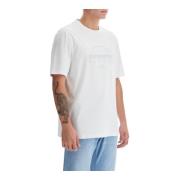 Brunello Cucinelli Eternal Balance Tryckt T-shirt White, Herr