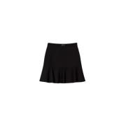 Twinset Svart Minikjol med Volangkant Black, Dam