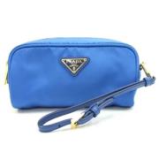 Prada Vintage Pre-owned Nylon prada-vskor Blue, Dam