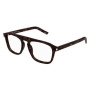 Saint Laurent Stiliga optiska glasögon i Havana Tortoise Brown, Unisex