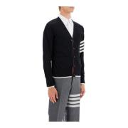 Thom Browne Klassisk V-ringad Ullkofta Kvinnor Black, Herr