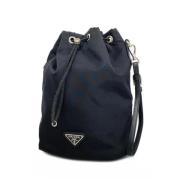 Prada Vintage Pre-owned Nylon prada-vskor Black, Dam