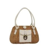 Salvatore Ferragamo Pre-owned Pre-owned Tyg handvskor Beige, Dam