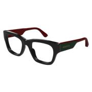 Gucci Fyrkantiga optiska glasögon i svart Brown, Unisex