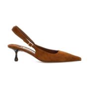 Jimmy Choo Mocka slingback med djurtryckshäl Brown, Dam