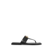 Versace Gyllene Medusa Biggie Läder Flip Flops Black, Herr