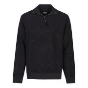 C.p. Company Diagonal Polo Krage Sweatshirt Black, Herr