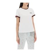 Golden Goose Logo Print Crew Neck T-Shirt White, Dam