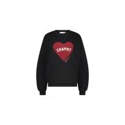 Fabienne Chapot Terry Sport Heart Sweater Black, Dam