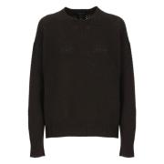 Fabiana Filippi Brun Ull Silke Crewneck Tröja Brown, Dam