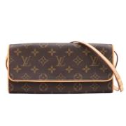 Louis Vuitton Vintage Pre-owned Canvas crossbodyvskor Brown, Dam