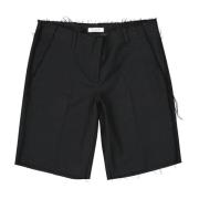 Dondup Ullshorts med fickor och bälte Black, Dam