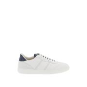 Salvatore Ferragamo Hamrad lädersneakers med nubuckinsatser White, Her...